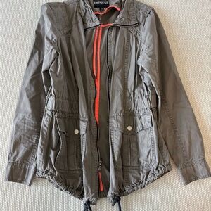 Express Women's Utility Jacket in Hunter green